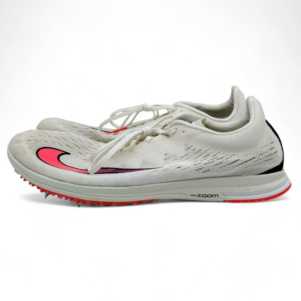 Nike Air Zoom Streak LT 4 Spikes Flat White Ombre Cleats AQ3610-100 Men's 10.5